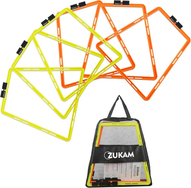 ZUKAM Trapezoid Agility Rings for Speed Training & Agility Footwork Training Speed Hurdles Ladder with Carrying Bag - Image 1